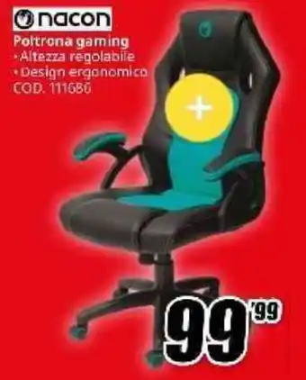 MediaWorld nacon Poltrona gaming offerta