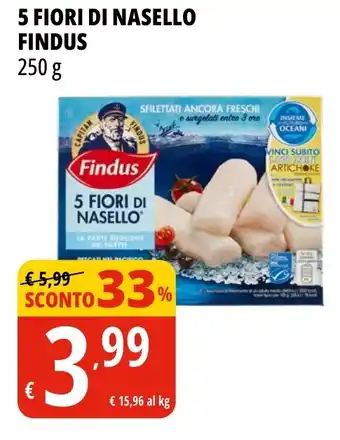 Tigros 5 FIORI DI NASELLO FINDUS 250 g offerta