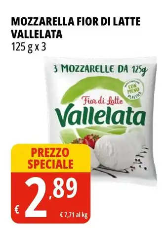 Tigros MOZZARELLA FIOR DI LATTE VALLELATA 125 g x 3 offerta