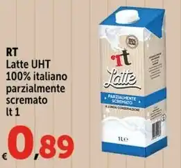 Carrefour Express RT Latte UHT 100% italiano parzialmente scremato offerta