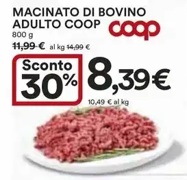 Ipercoop MACINATO DI BOVINO ADULTO COOP offerta