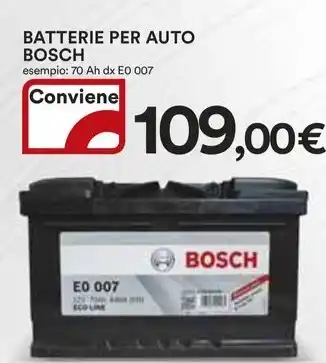 Ipercoop BATTERIE PER AUTO BOSCH offerta