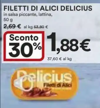 Ipercoop FILETTI DI ALICI DELICIUS offerta