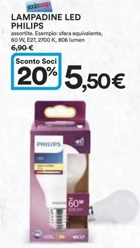 Ipercoop LAMPADINE LED PHILIPS offerta