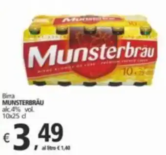 Alter Discount Birra MUNSTERBRAU alc.4% vol. 10x25 cl offerta