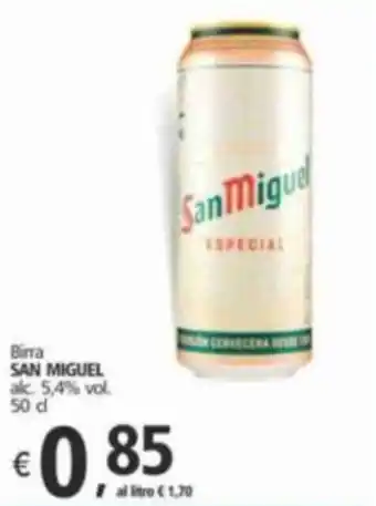 Alter Discount Birra SAN MIGUEL alc. 5,4% vol. 50 cl offerta