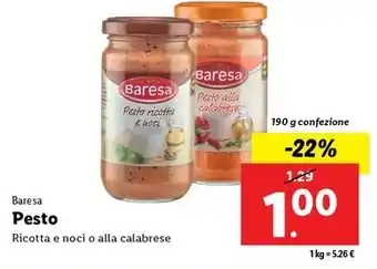 Lidl Baresa Pesto offerta