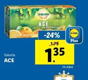 Lidl Solevita ACE 6x 200 ml conf offerta