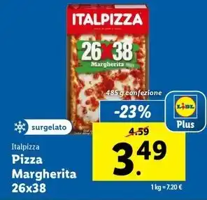 Lidl Italpizza Pizza Margherita 26x38 offerta