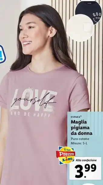 Lidl esmara Maglia pigiama da donna offerta