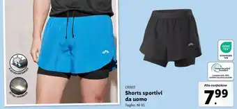 Lidl CRIVIT Shorts sportivi da uomo offerta