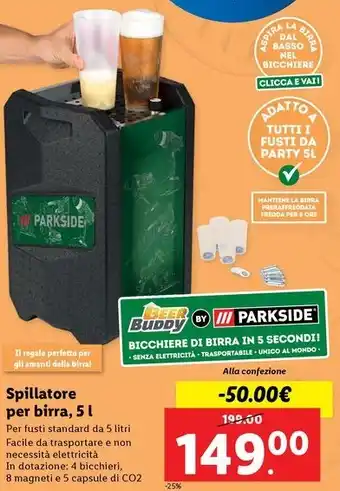 Lidl Spillatore per birra, 5 l offerta