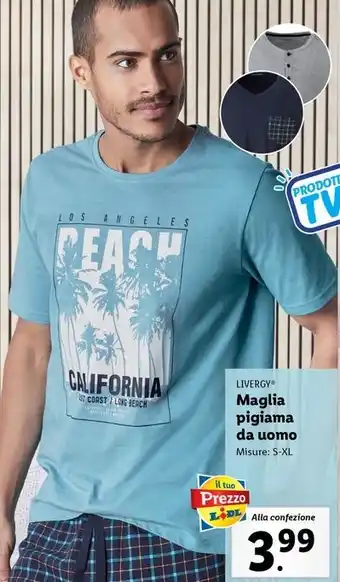 Lidl LIVERGY Maglia pigiama da uomo offerta