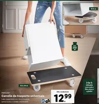 Lidl PARKSIDE Carrello da trasporto universale offerta