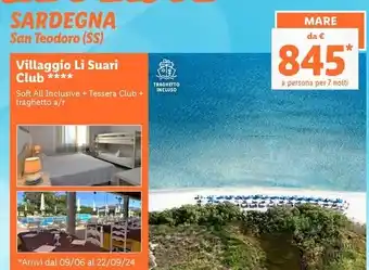 Lidl SARDEGNA San Teodoro (SS) Villaggio Li Suari Club offerta