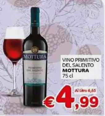 Crai VINO PRIMITIVO DEL SALENTO MOTTURA 75 cl offerta