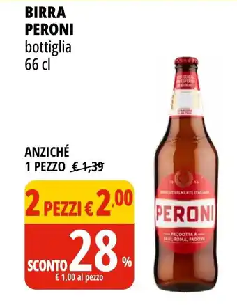 Tigros BIRRA PERONI bottiglia 66 cl offerta