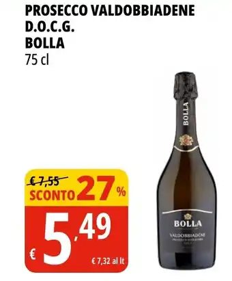 Tigros PROSECCO VALDOBBIADENE D.O.C.G. BOLLA 75 cl offerta