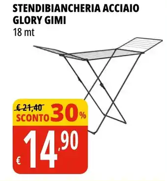 Tigros STENDIBIANCHERIA ACCIAIO GLORY GIMI 18 mt offerta