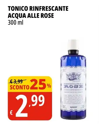 Tigros TONICO RINFRESCANTE ACQUA ALLE ROSE 300 ml offerta