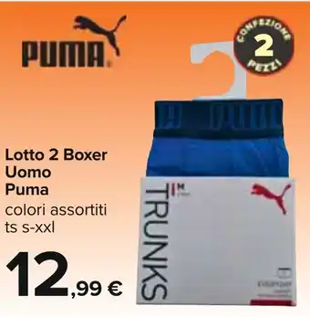 Carrefour Lotto 2 Boxer Uomo Puma offerta