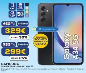 Euronics SAMSUNG SMARTPHONE - GALAXY A34 5G 128GB offerta