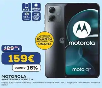 Euronics MOTOROLA SMARTPHONE - MOTO G14 offerta