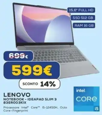 Euronics LENOVO NOTEBOOK-IDEAPAD SLIM 3 offerta