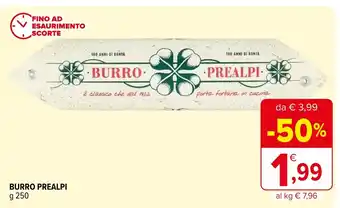 Iperal BURRO PREALPI g 250 offerta