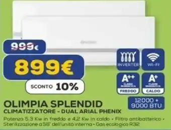 Euronics OLIMPIA SPLENDID CLIMATIZZATORE - DUAL ARIAL PHENIX offerta