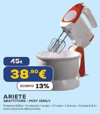 Euronics ARIETE SBATTITORE - MIXY 1565/1 offerta