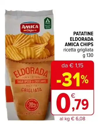 Iperal PATATINE ELDORADA AMICA CHIPS ricetta grigliata g 130 offerta