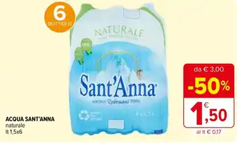 Iperal ACQUA SANT'ANNA naturale It 1,5x6 offerta