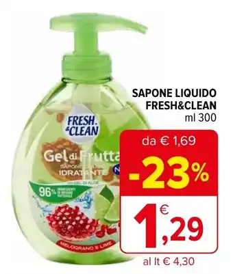 Iperal SAPONE LIQUIDO FRESH&CLEAN ml 300 offerta