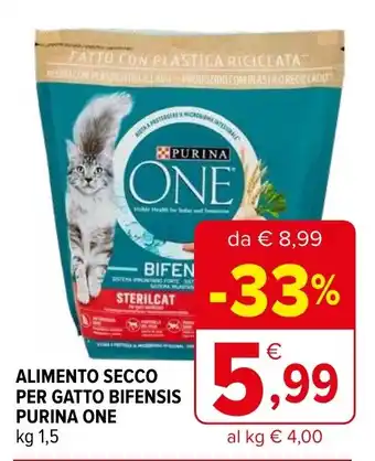 Iperal ALIMENTO SECCO PER GATTO BIFENSIS PURINA ONE kg 1,5 offerta