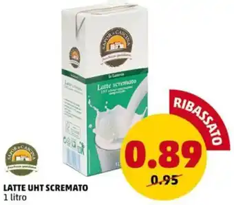 PENNY LATTE UHT SCREMATO 1 litro offerta