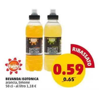 PENNY BEVANDA ISOTONICA arancia, limone 50 cl offerta