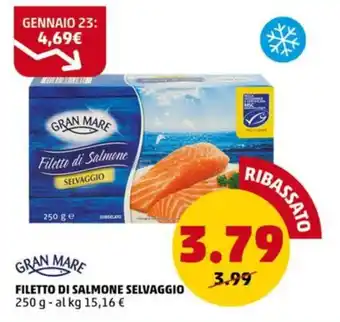 PENNY GRAN MARE FILETTO DI SALMONE SELVAGGIO 250 g offerta