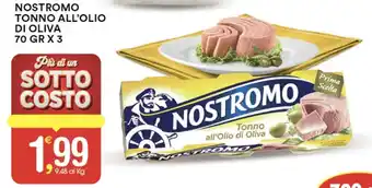 Gecop NOSTROMO TONNO ALL'OLIO DI OLIVA 70 GR X 3 offerta