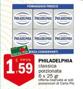 Crai PHILADELPHIA classica porzionata 6 x 25 gr offerta