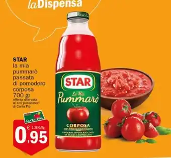 Crai STAR la mia pummarò passata di pomodoro corposa 700 gr offerta