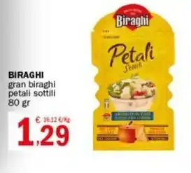 Crai BIRAGHI gran biraghi petali sottili 80 gr offerta