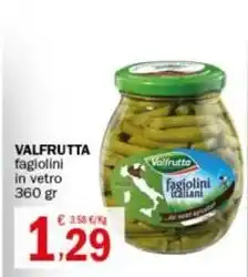 Crai VALFRUTTA fagiolini in vetro offerta