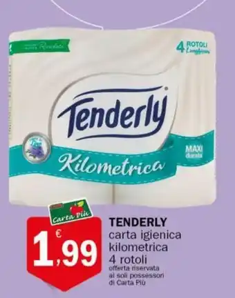 Crai TENDERLY carta igienica kilometrica 4 rotoli offerta