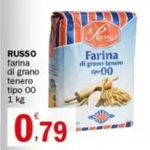 Crai RUSSO farina di grano tenero tipo 00 1 kg offerta