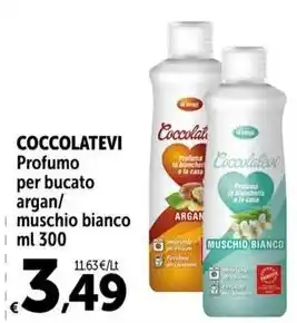 Carrefour Express COCCOLATEVI Profumo per bucato argan/ muschio bianco ml 300 offerta