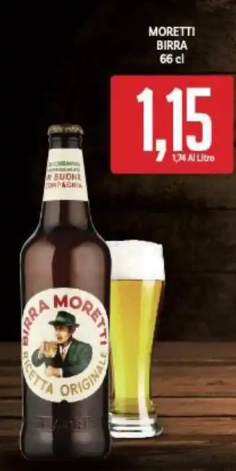 Supermercati Piccolo MORETTI BIRRA 66 cl offerta