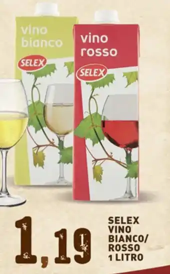 Gecop SELEX VINO BIANCO/ ROSSO 1 LITRO offerta