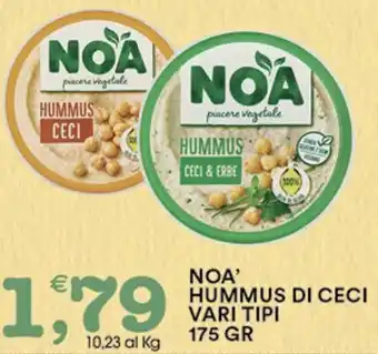 Gecop NOA' HUMMUS DI CECI VARI TIPI 175 gr offerta