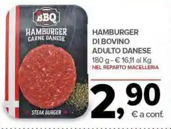 Todis HAMBURGER DI BOVINO ADULTO DANESE 180 g offerta